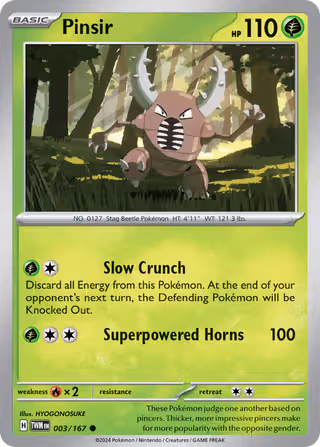 Pinsir 3/167 Pokemon card