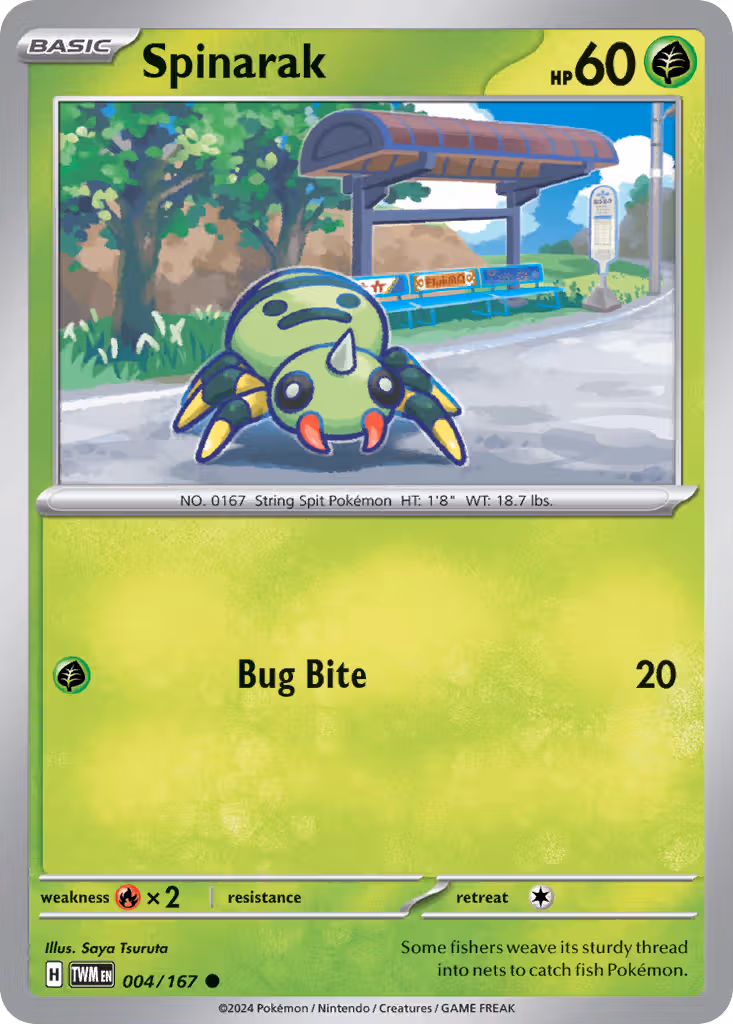 Spinarak 4/167 Pokemon card