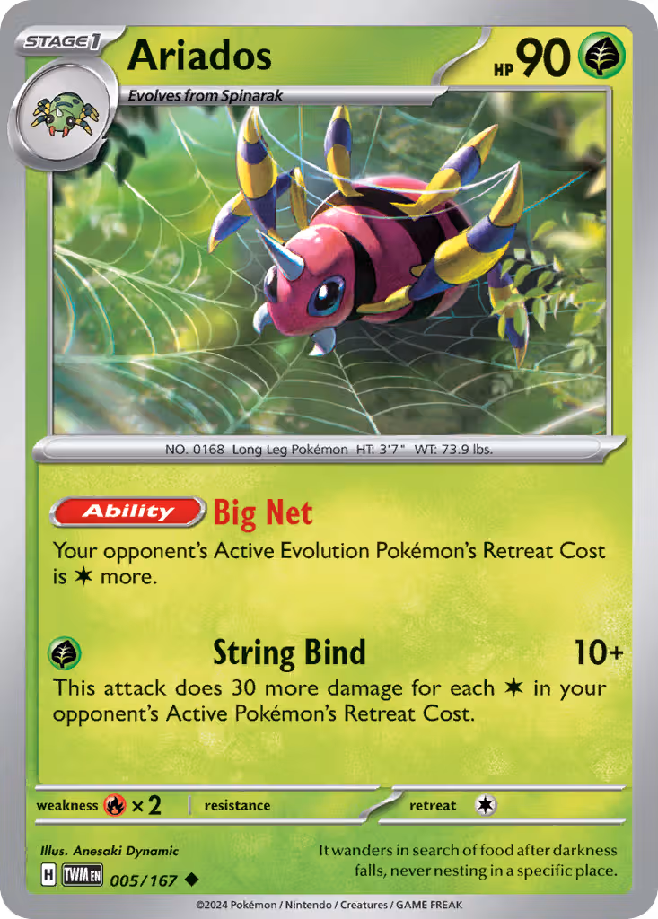 Ariados 5/167 Pokemon card