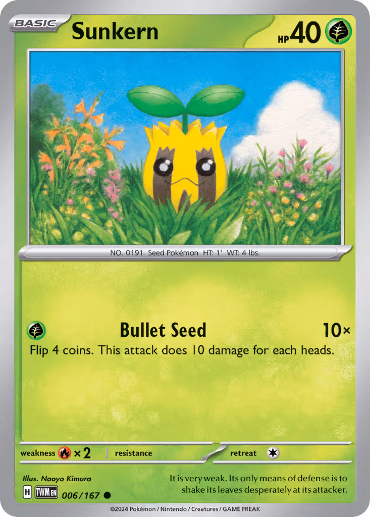 Sunkern 6/167 Pokemon card