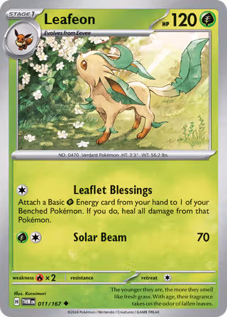 Leafeon 11/167 Pokemon card