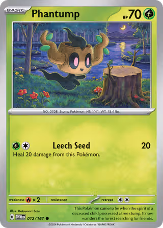 Phantump 12/167 Pokemon card