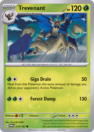 Trevenant 13/167 Pokemon card