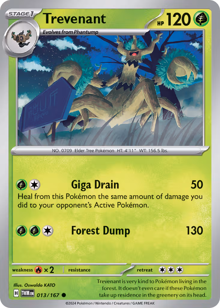 Trevenant 13/167 Pokemon card