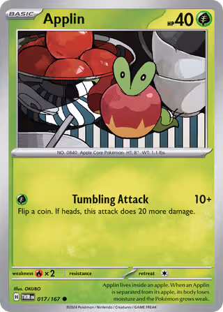 Applin 17/167 Pokemon card