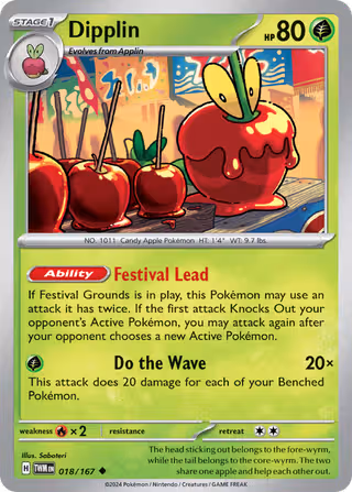 Dipplin 18/167 Pokemon card