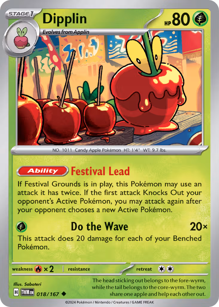 Dipplin 18/167 Pokemon card