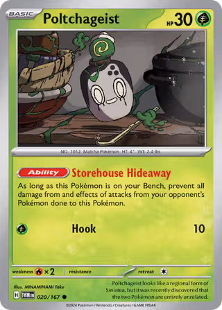 Poltchageist 20/167 Pokemon card