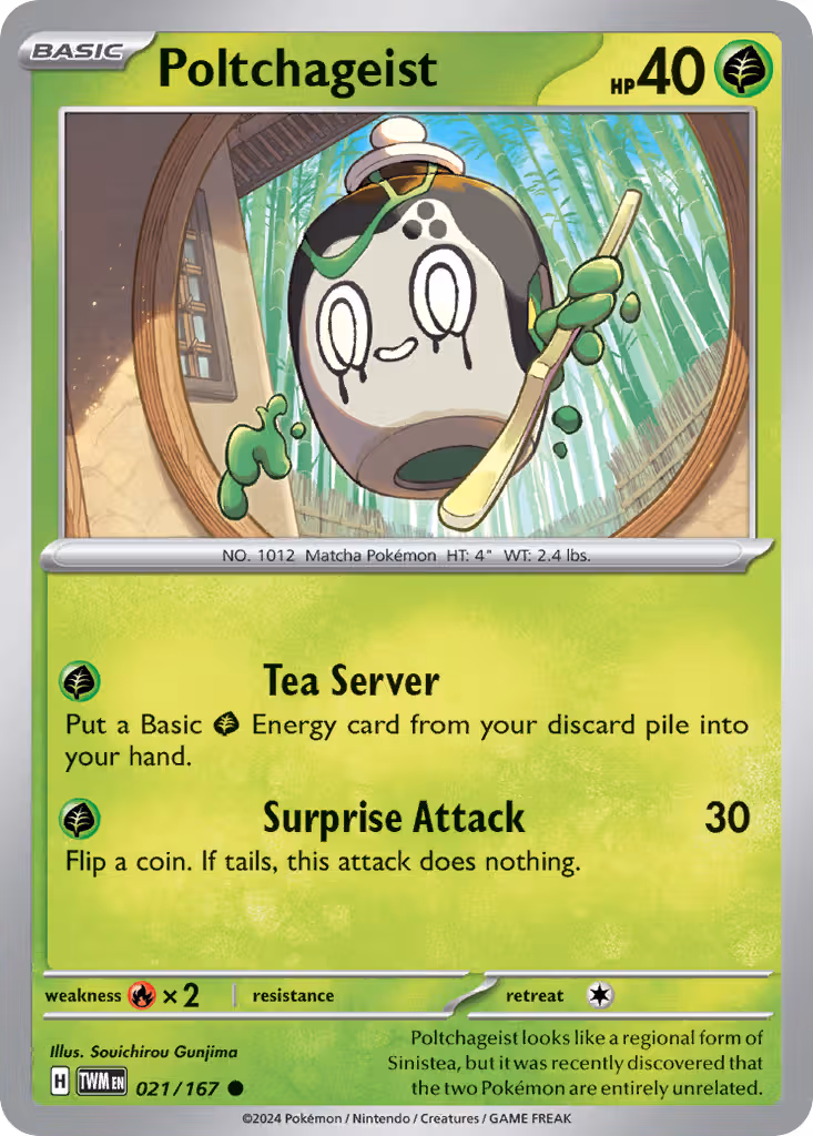 Poltchageist 21/167 Pokemon card