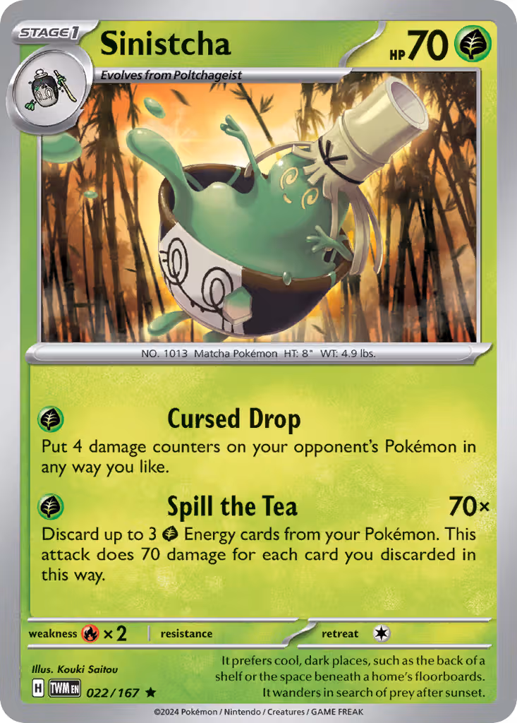 Sinistcha 22/167 Pokemon card