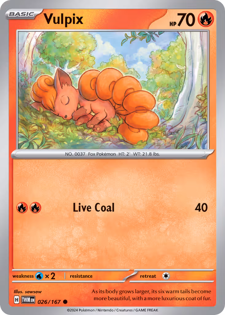 Vulpix 26/167 Pokemon card