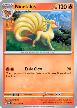 Ninetales 27/167 Pokemon card