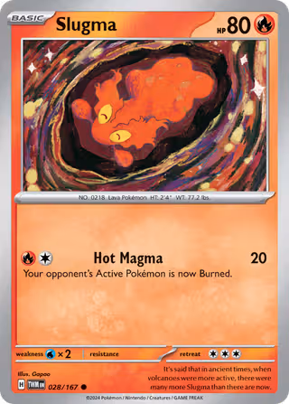 Slugma 28/167 Pokemon card