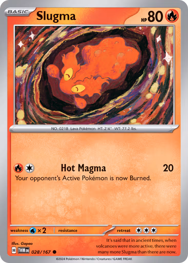 Slugma 28/167 Pokemon card