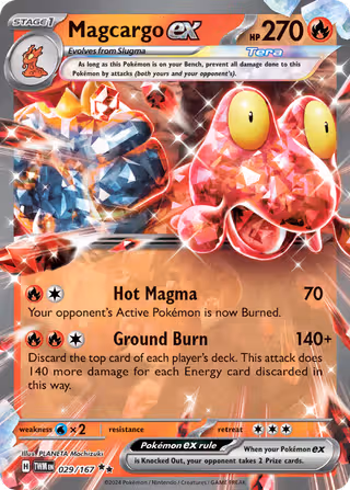 Magcargo ex 29/167 Pokemon card