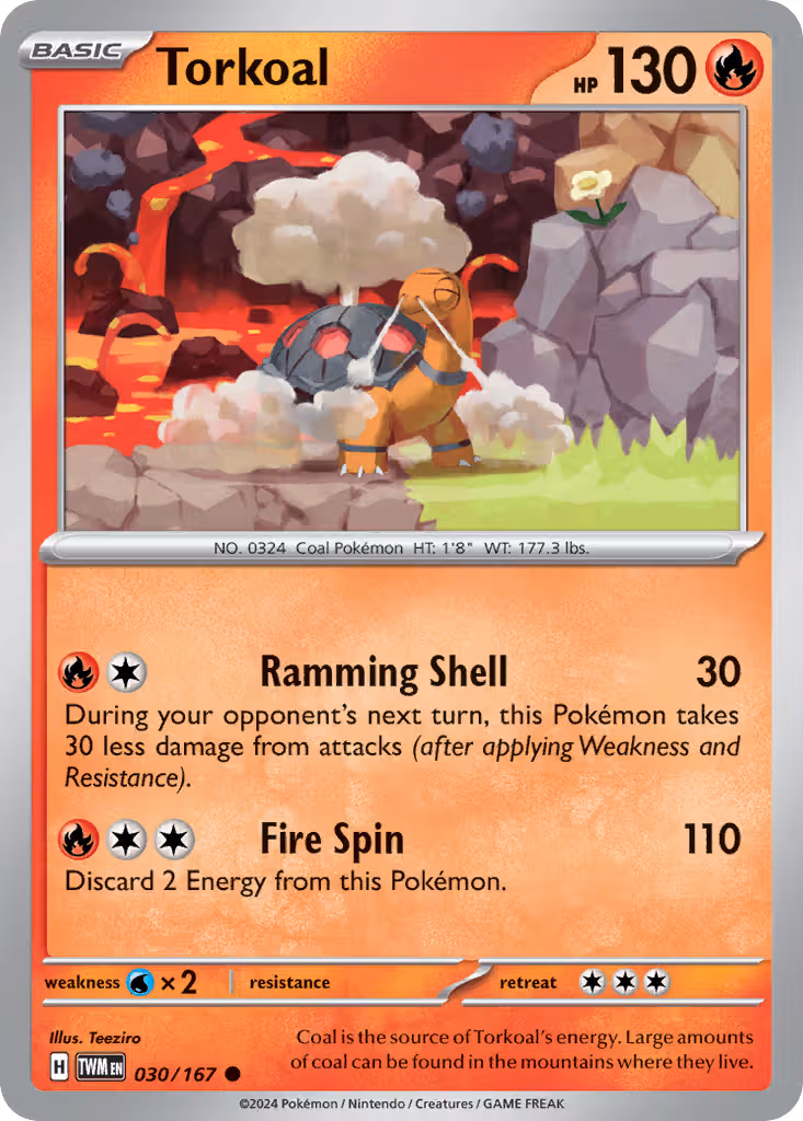 Torkoal 30/167 Pokemon card