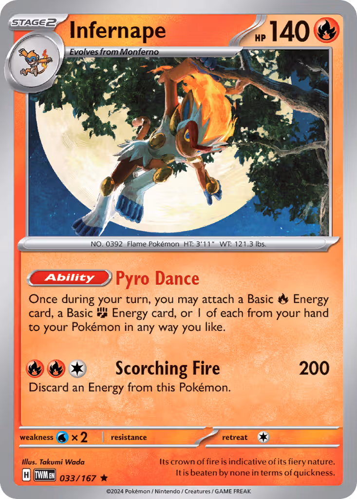 Infernape 33/167 Pokemon card