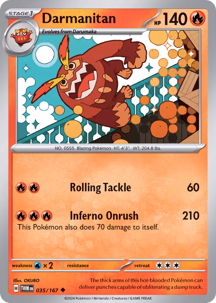 Darmanitan 35/167 Pokemon card