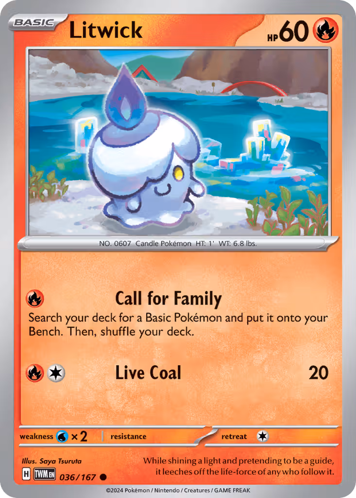 Litwick 36/167 Pokemon card