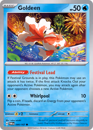 Goldeen 44/167 Pokemon card
