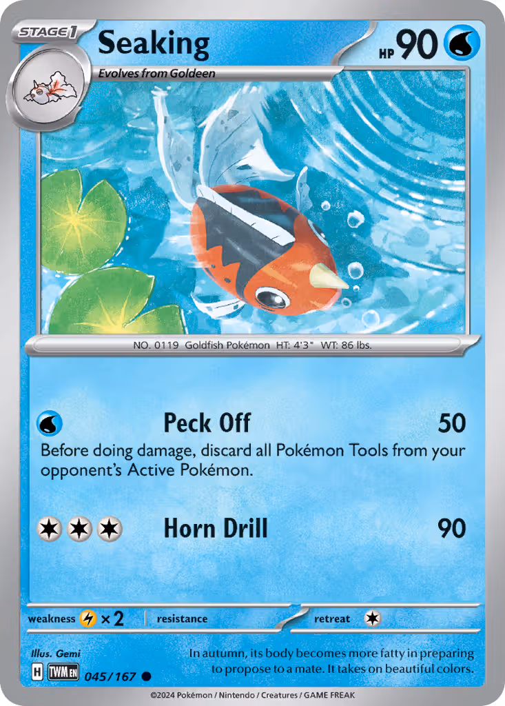 Seaking 45/167 Pokemon card