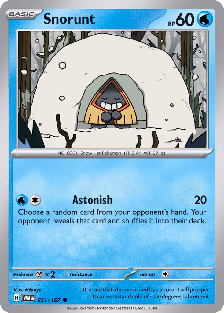 Snorunt 51/167 Pokemon card