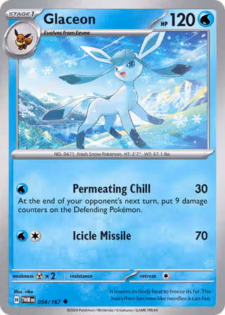 Glaceon 54/167 Pokemon card