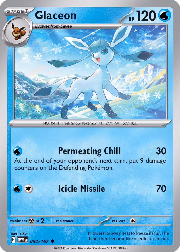 Glaceon 54/167 Pokemon card