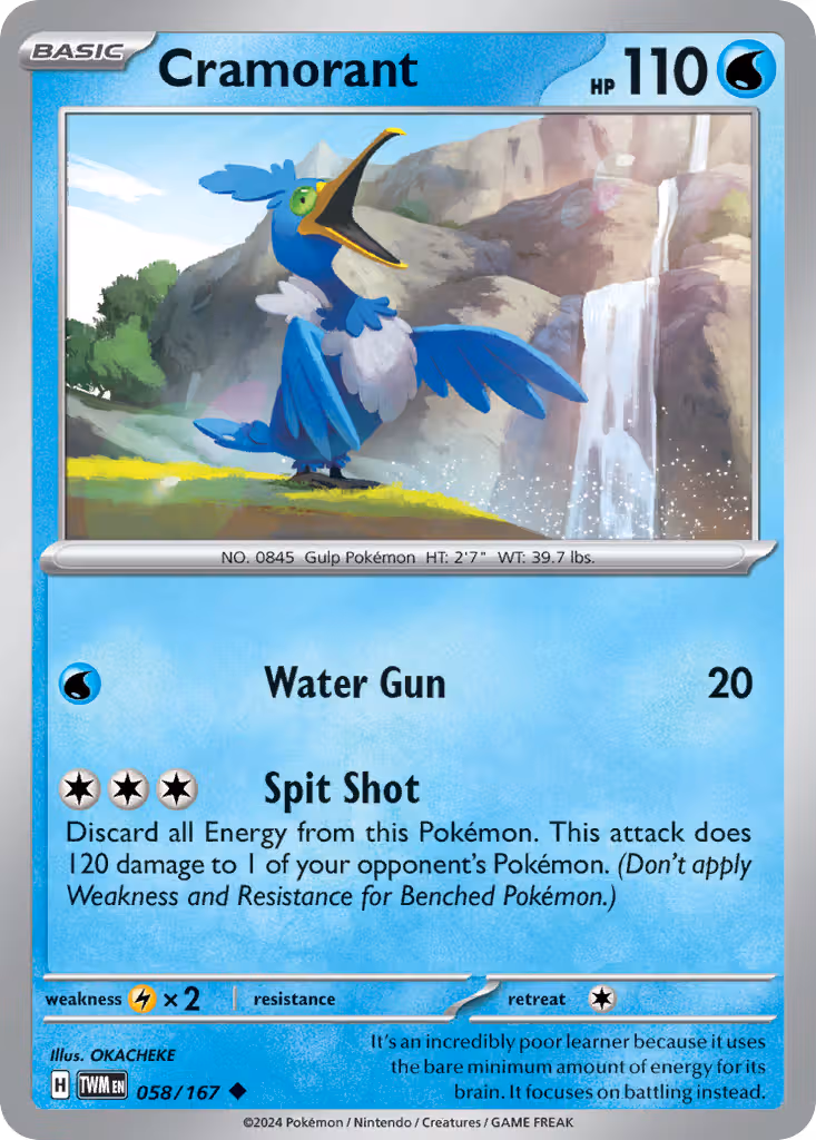 Cramorant 58/167 Pokemon card