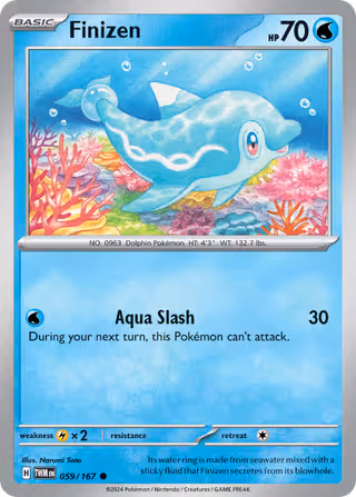 Finizen 59/167 Pokemon card