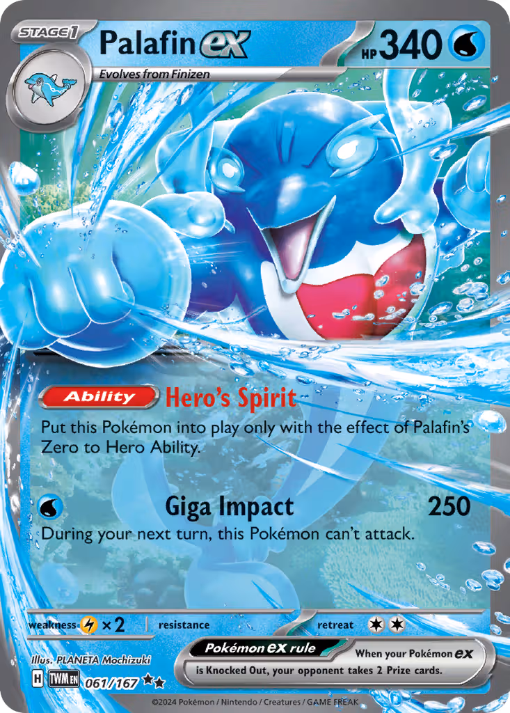 Palafin ex 61/167 Pokemon card