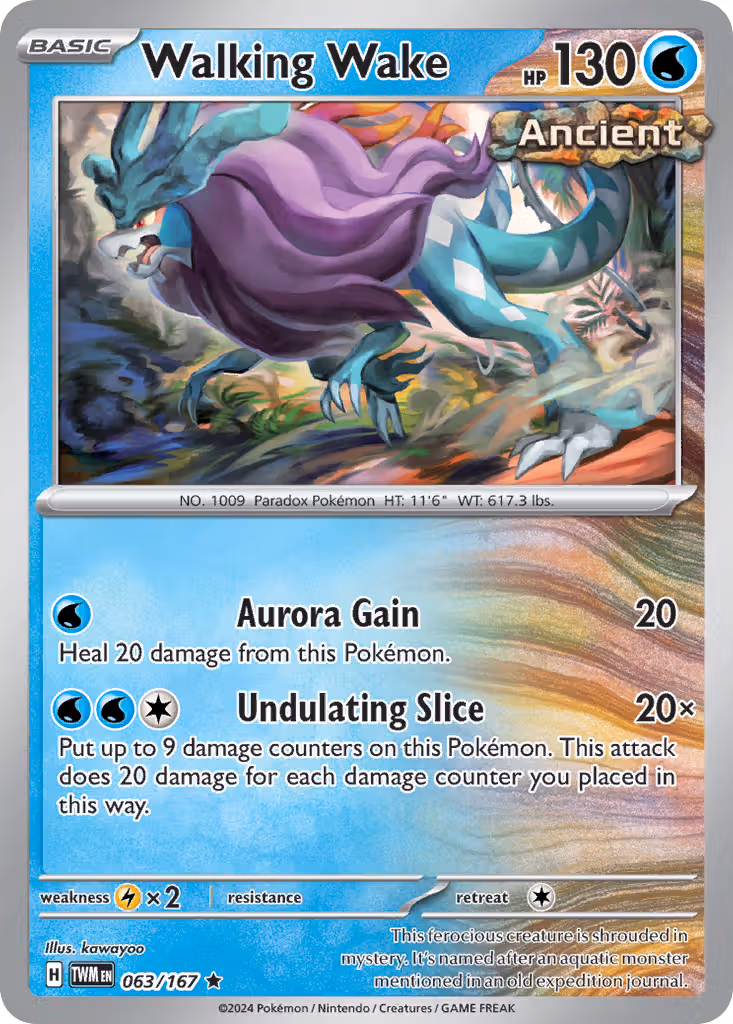 Walking Wake 63/167 Pokemon card