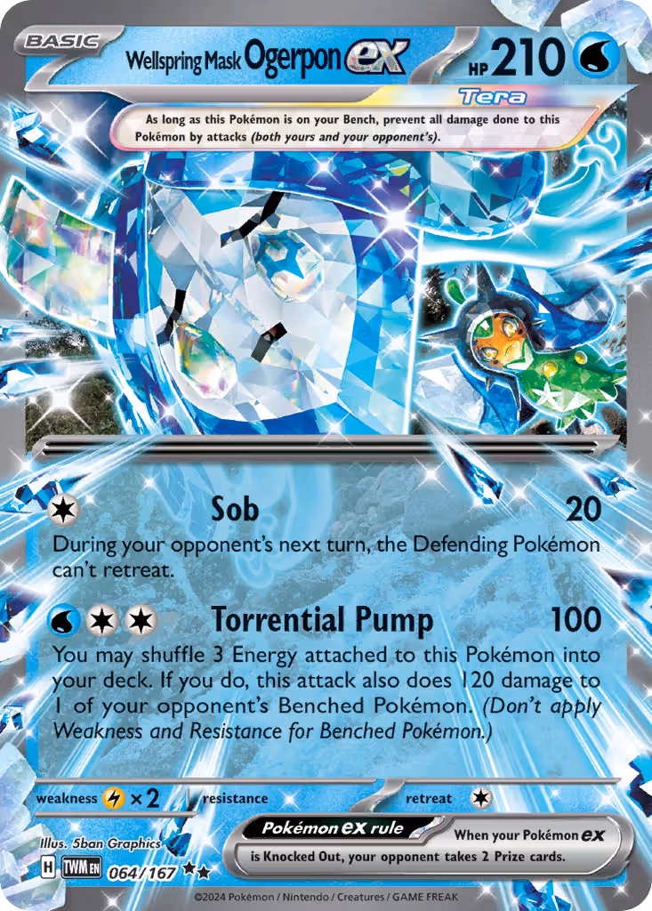 Wellspring Mask Ogerpon ex 64/167 Pokemon card