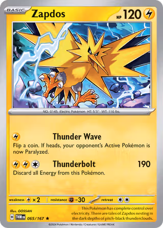 Zapdos 65/167 Pokemon card