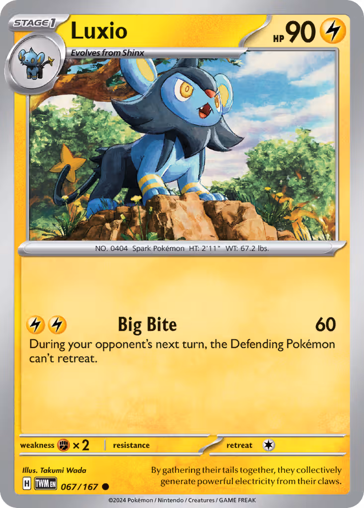Luxio 67/167 Pokemon card