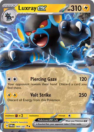 Luxray ex 68/167 Pokemon card