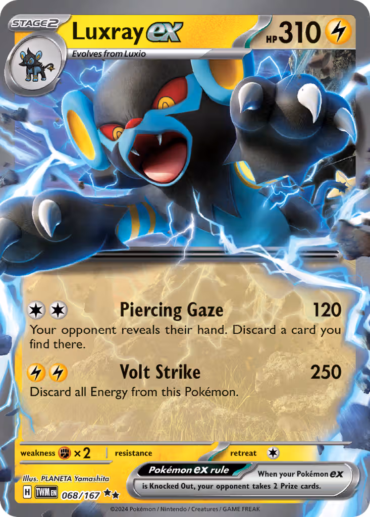 Luxray ex 68/167 Pokemon card
