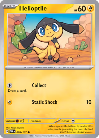 Helioptile 70/167 Pokemon card