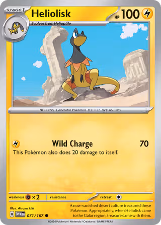 Heliolisk 71/167 Pokemon card