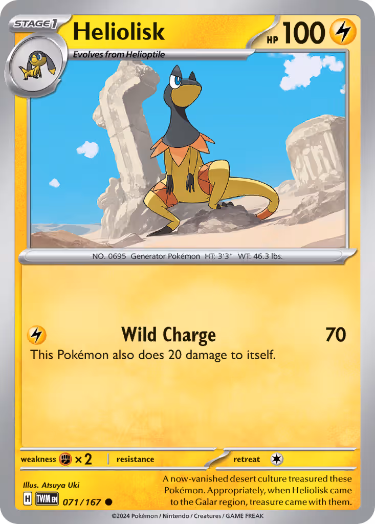 Heliolisk 71/167 Pokemon card
