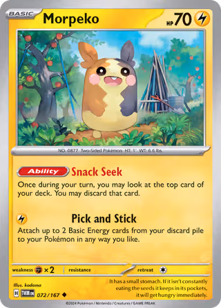 Morpeko 72/167 Pokemon card