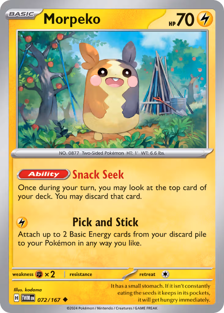 Morpeko 72/167 Pokemon card