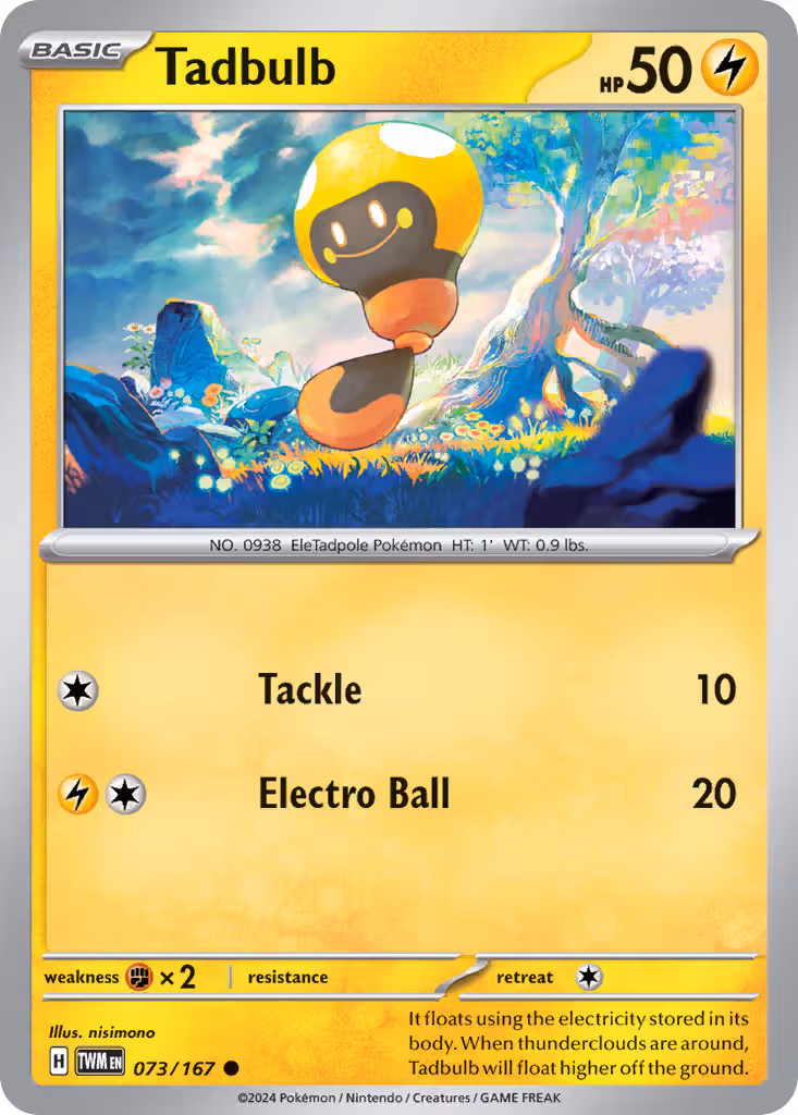 Tadbulb 73/167 Pokemon card