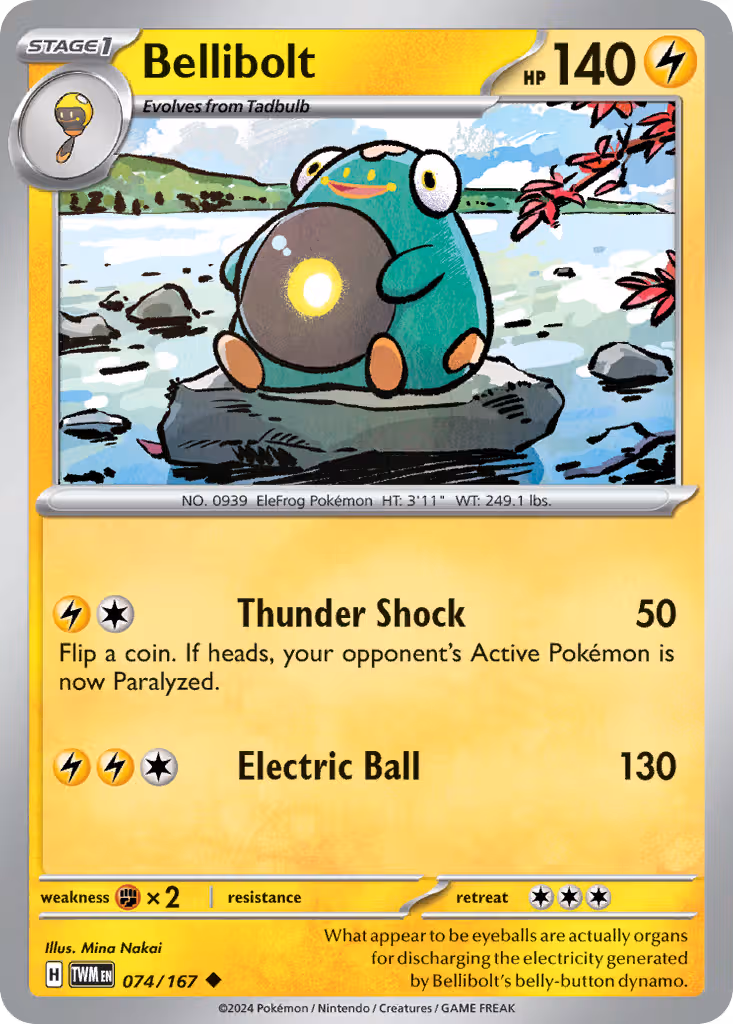 Bellibolt 74/167 Pokemon card