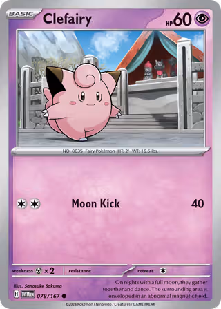 Clefairy 78/167 Pokemon card