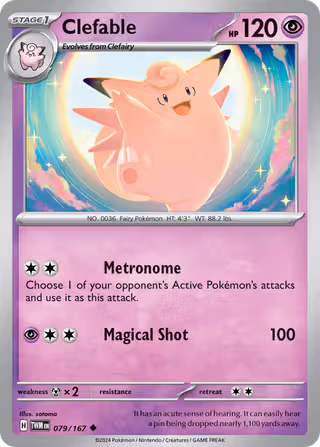 Clefable 79/167 Pokemon card