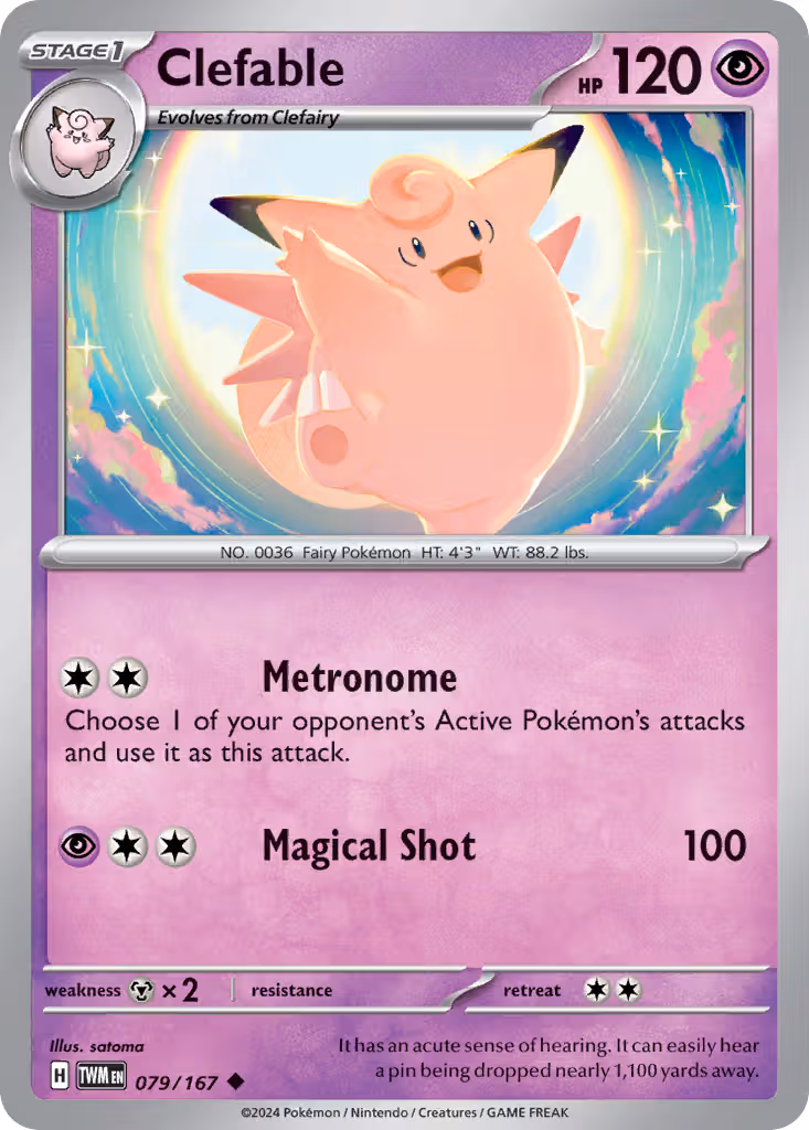 Clefable 79/167 Pokemon card