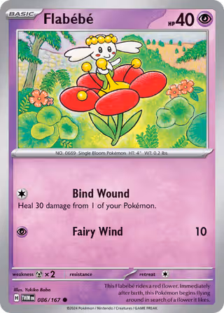Flabébé 86/167 Pokemon card
