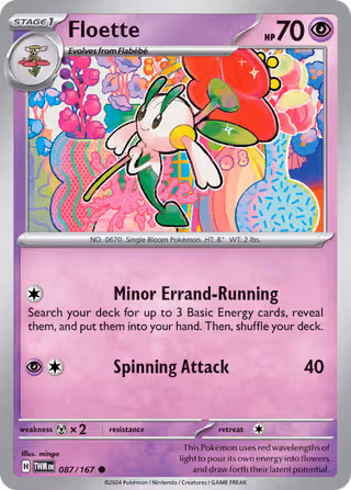 Floette 87/167 Pokemon card