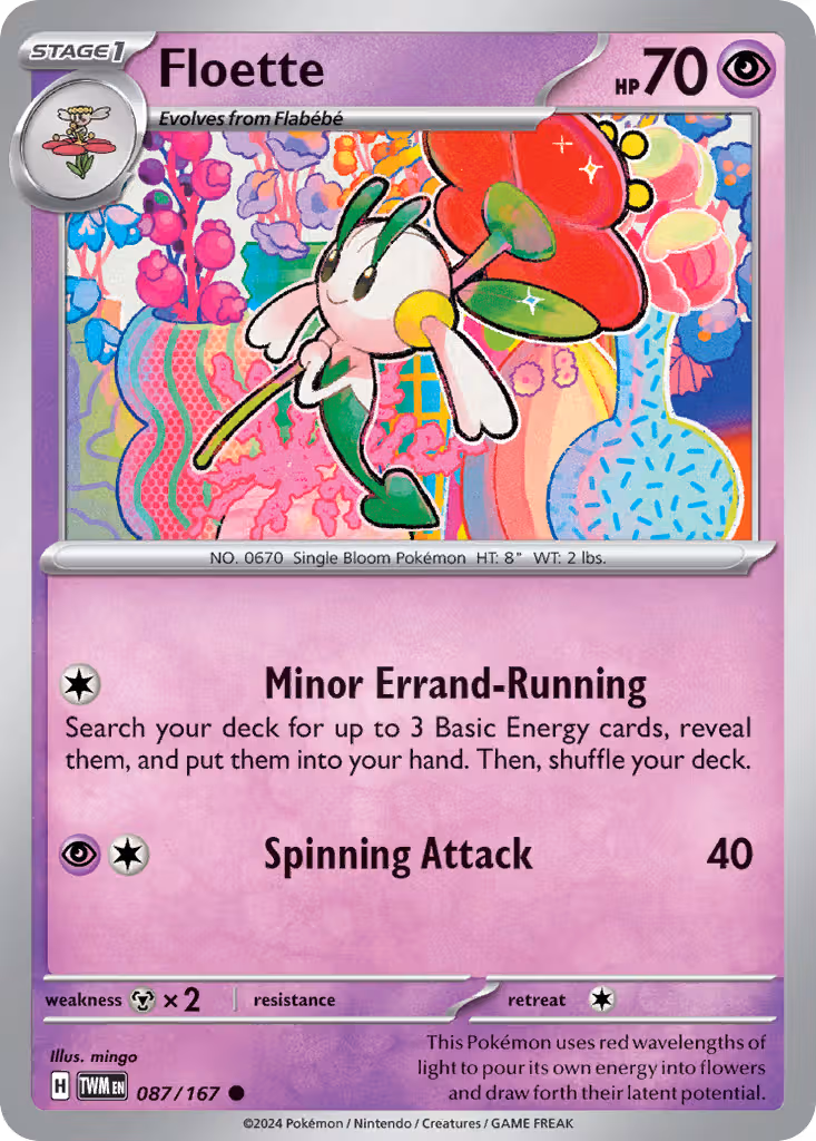 Floette 87/167 Pokemon card